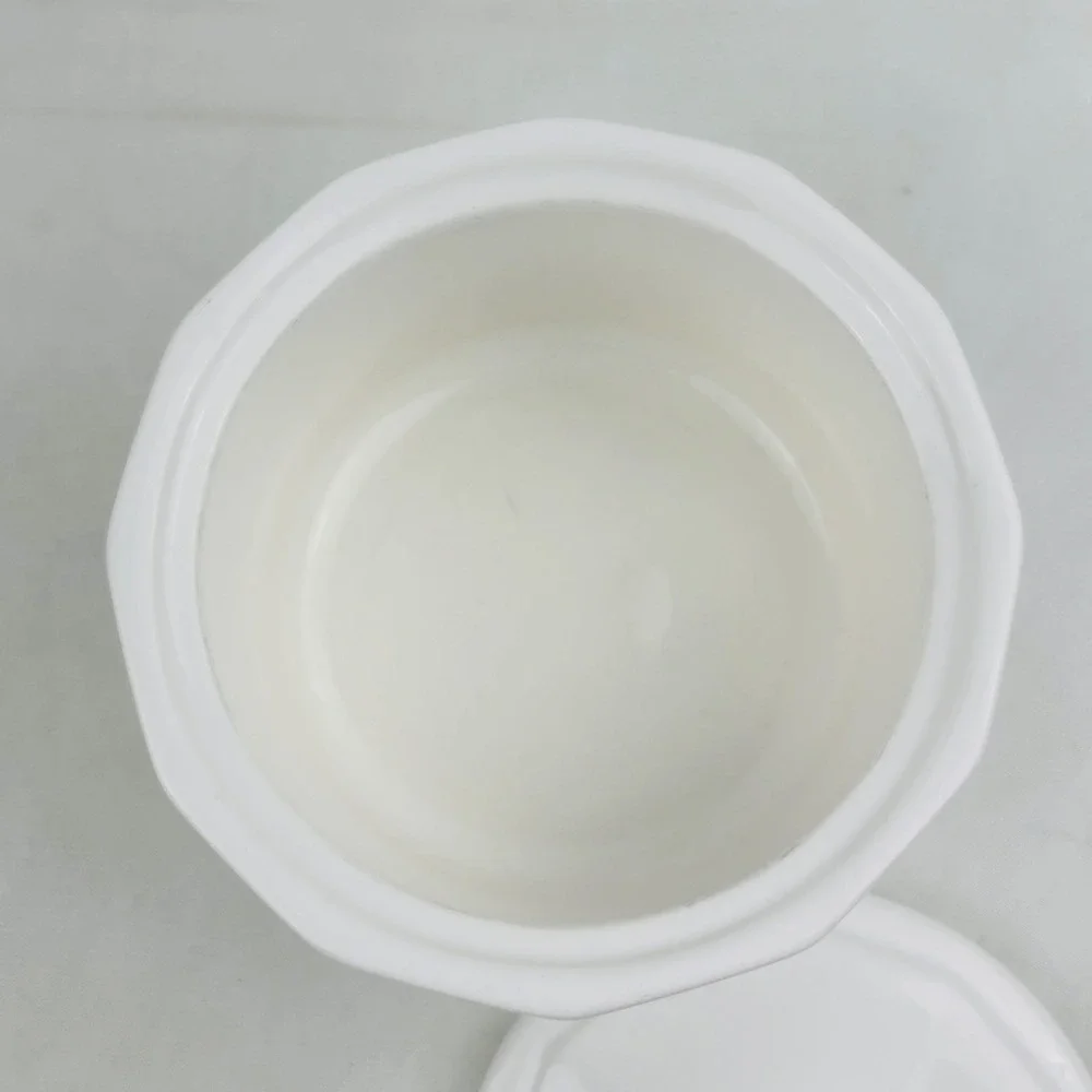 Pfaltzgraff Heritage White Butter Tub & Lid Stoneware Lidded Dish Storage USA‎